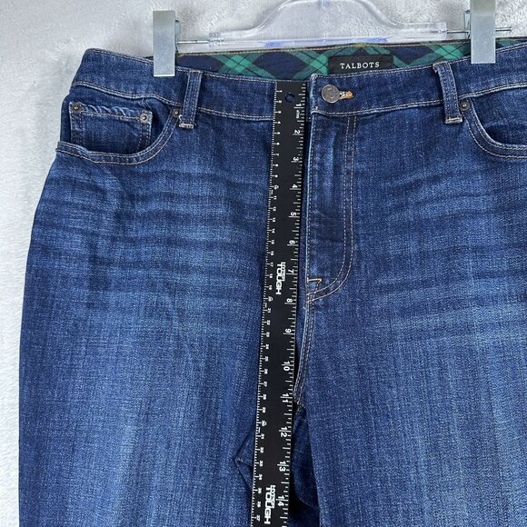 Talbots Jeans Womens Size 16W Straight Cropped Medium Wash High Rise Blue - Picture 8 of 12